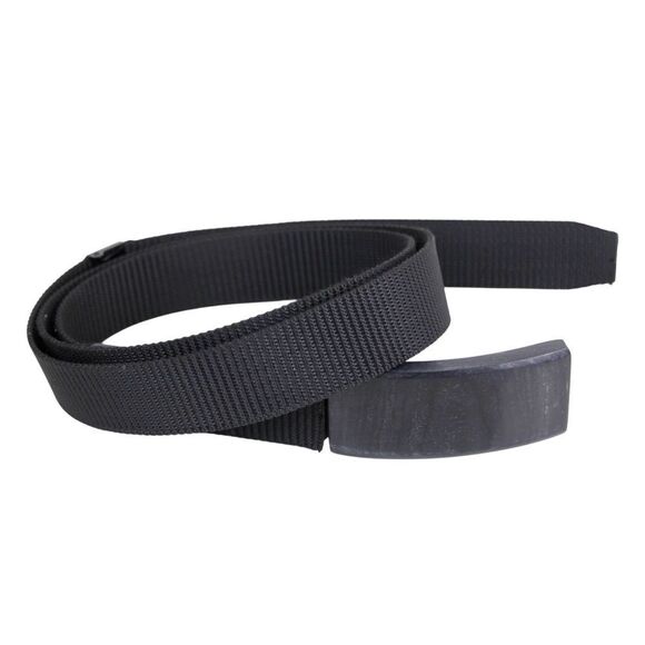 Military Tactical BLACK LEATHER NYLON 1.25"Wd CASUAL DRESS MEN'S BELT Sz 44 (F61 - Picture 1 of 11